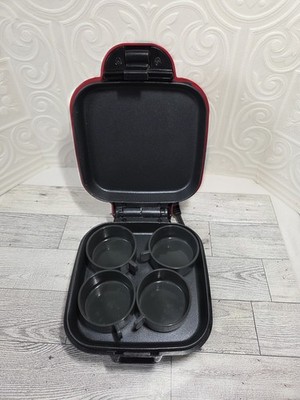 Egg Bite Maker, Red, Dash 420 Watts, Makes 4 Egg Bites, Compact Design Works