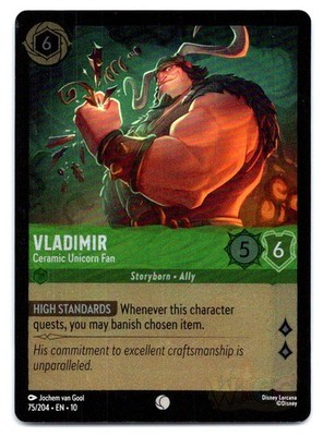 Lorcana Vladimir - Ceramic Unicorn Fan Whispers in the Well 10 COLD FOIL 75/204