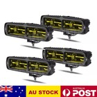 4x 6D 6 inch LED Lights Bar Spot Work Offroad 4x4 4WD UTE Truck Fog Lamps Yellow