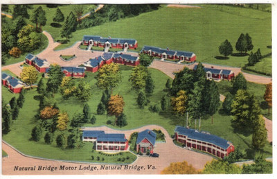 LINEN Postcard     NATURAL BRIDGE MOTOR LODGE  -  NATURAL BRIDGE, VIRGINIA