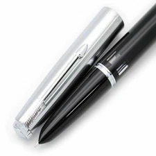 Black 138mm Wing Sung 601 Steel Cap Vacumatic Fountain Pen F Nib 0.5mm Ink Pen J