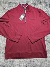 The Original Ben Sherman Quarter Zip Shirt BS32LK243 Men  s Medium M Sonoma Red