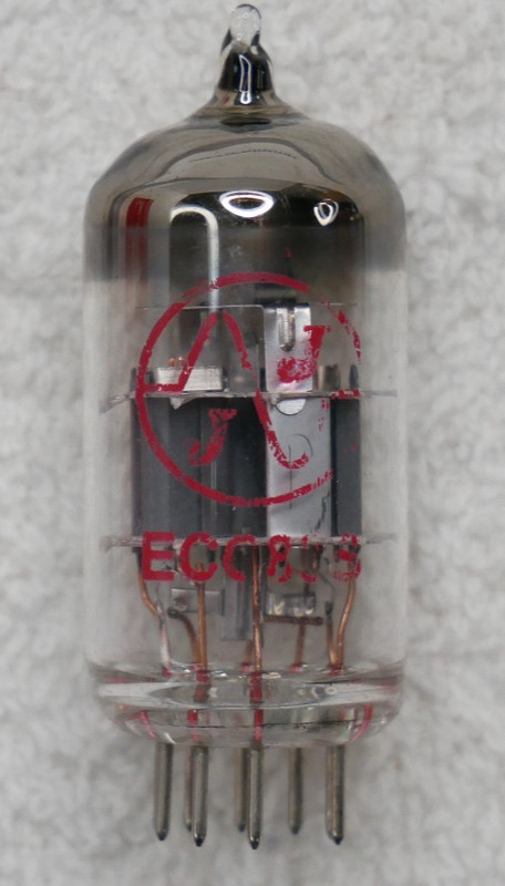 ECC83 12AX7 HG RUBY SLOVAKIA TESTS EXCELLENT STRONG AND BALANCED