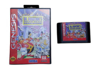 Dr Robotnik's Mean Bean Machine Sega Genesis Cartridge and Case