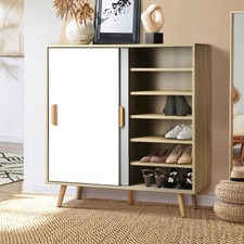 Oikiture Shoe Cabinet Storage Organiser Shoes Rack Sideboard Shelf Cupboard