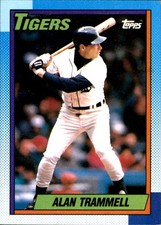 Alan Trammell 1990 Topps #440 Detroit Tigers HOF FREE SHIPPING AutographDen
