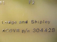 LODGE & SHIPLEY 304428 CONTROL PANEL UNMP