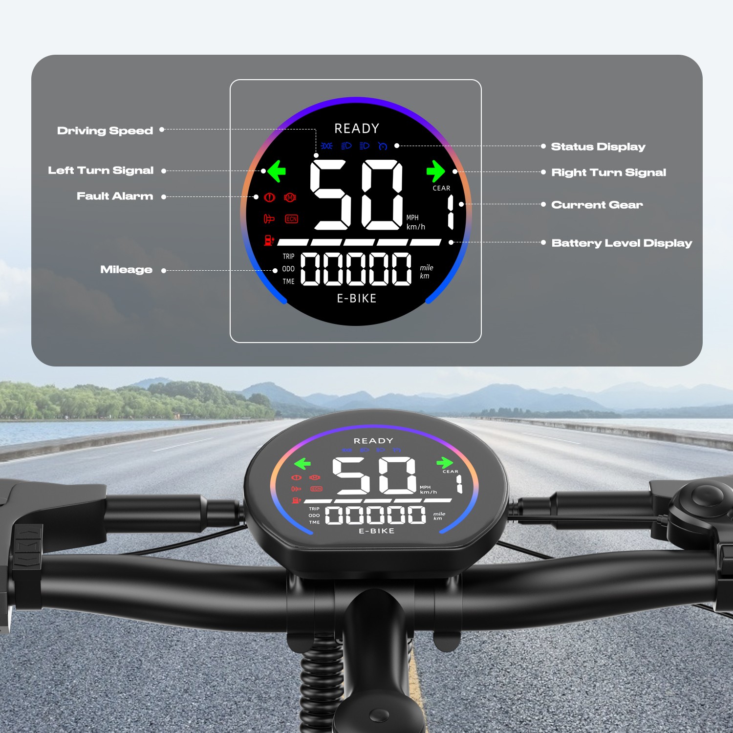 Electric Bike Adult 1500W 30-60Mile 25MPH 20*4" Fat Tire Off-road Mountain Ebike