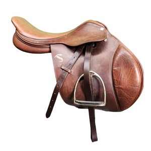 17" Pessoa Close Contact Jumping English Saddle - XL