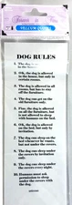 Dog Rules Vellum Quotes *Some bend as seen in photo Sold As-Is