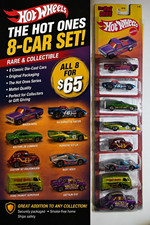 Hot Wheels The Hot Ones Vintage 8-Car Diecast Set 1:64 Unopened Box