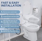Elongated Electric Bidet Toilet Seat Heated Dryer Remote White S500E — photo 5