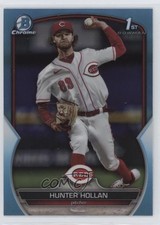 2023 Bowman Draft Chrome Sky Blue Refractor Hunter Hollan #BDC-59 0l6e