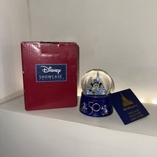 New Tags Walt Disney World 50th Anniversary Mickey Snow Globe Ornament 