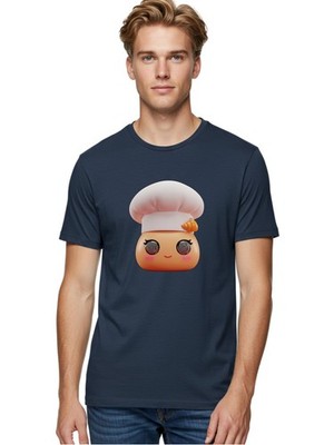 Chef-Face Mens Graphic Tee, 100% Cotton, Casual Summer Wear