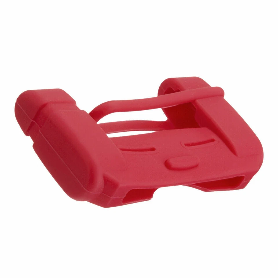 Cubierta protectora de silicona antiarañazos clips de hebilla de cinturón de seguridad rojo 4 piezas Foto 4 de 4