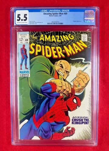 The Amazing Spider-Man #69 (Marvel Comics 1969) Graded CGC 5.5 and Slabbed