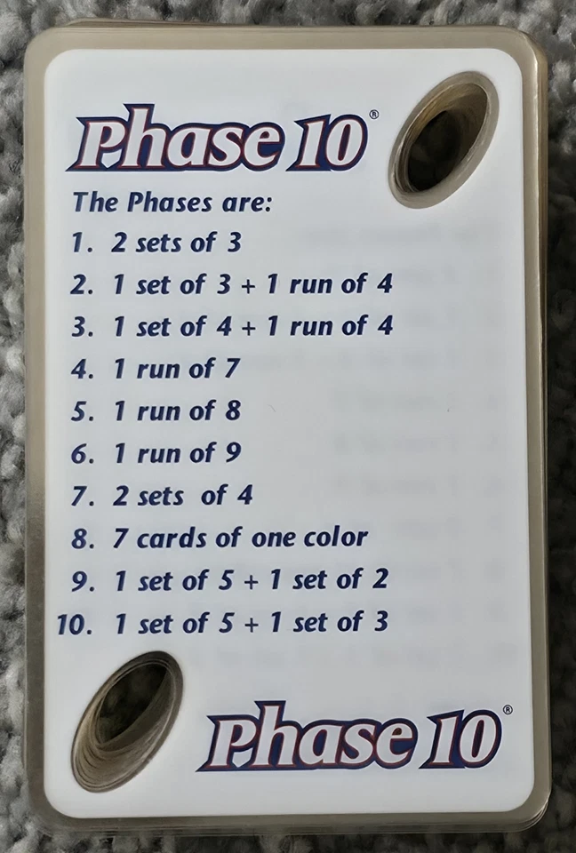 Phase 10 Splash Mattel Card Game Waterproof Clear Cards With Clip  Complete Rare - Image 3 of 3