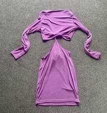 Cut Out Style Long Sleeve Dress, Light Purple Colour