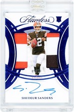 Shedeur Sanders Browns Signed 2025 Panini Flawless #RDPA-SSS #9/10 Rookie Card