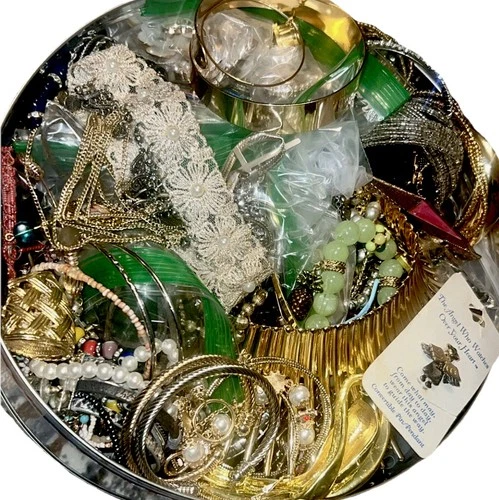 14lb Vintage Y2K Jewelry Lot Bulk Unsorted Costume Jewelry Free Shipping