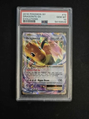 Dragonite Ex 72/108 PSA 10 GEM MINT - Ultra Rare Holo - XY Evolutions