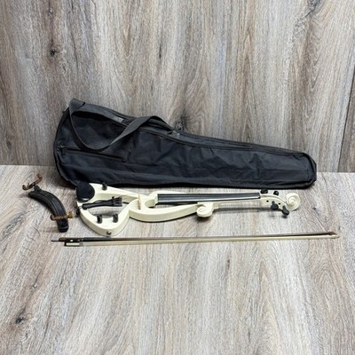 Sojing ''Silent'' Electric Violin - White with Bow & Soft Case - Ships Fast