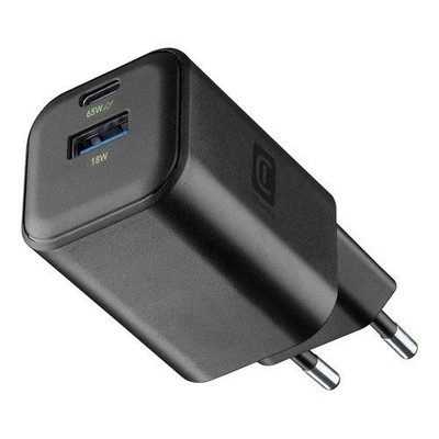 New Cellular Line Charger ACHGANENTRY2PD65WK MULTI 65W GaN+ Black
