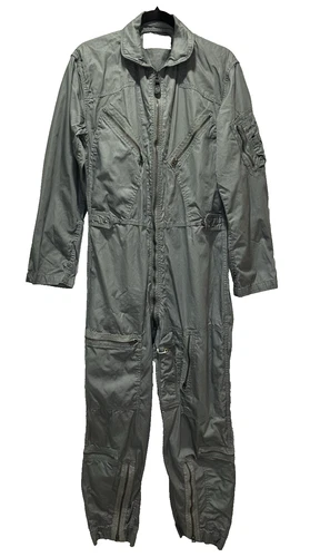 VTG 60s Military Coveralls Flying Suit Men Medium Reg Green USAF K-2B Vietnam