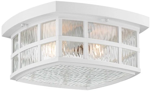 Quoizel Stonington 12" Wide Fresco Outdoor Ceiling Light - Picture 2 of 2