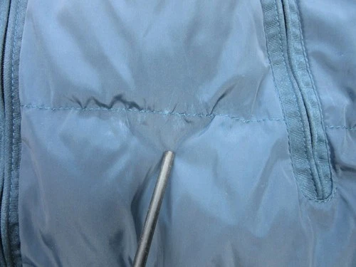 Zara Man Mens Size XL Jacket Full Zip Blue Lined w/ Packable Hood Polyester image 4