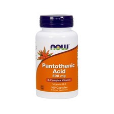 NOW Foods Pantothenic Acid 500mg, 100 Capsules Pack of 100 Count 2 
