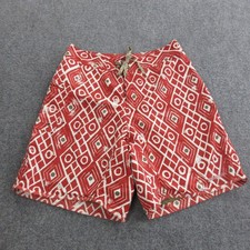 Patagonia Board Shorts Mens 32 Red Geometric Print Swim Trunks Nylon Beach
