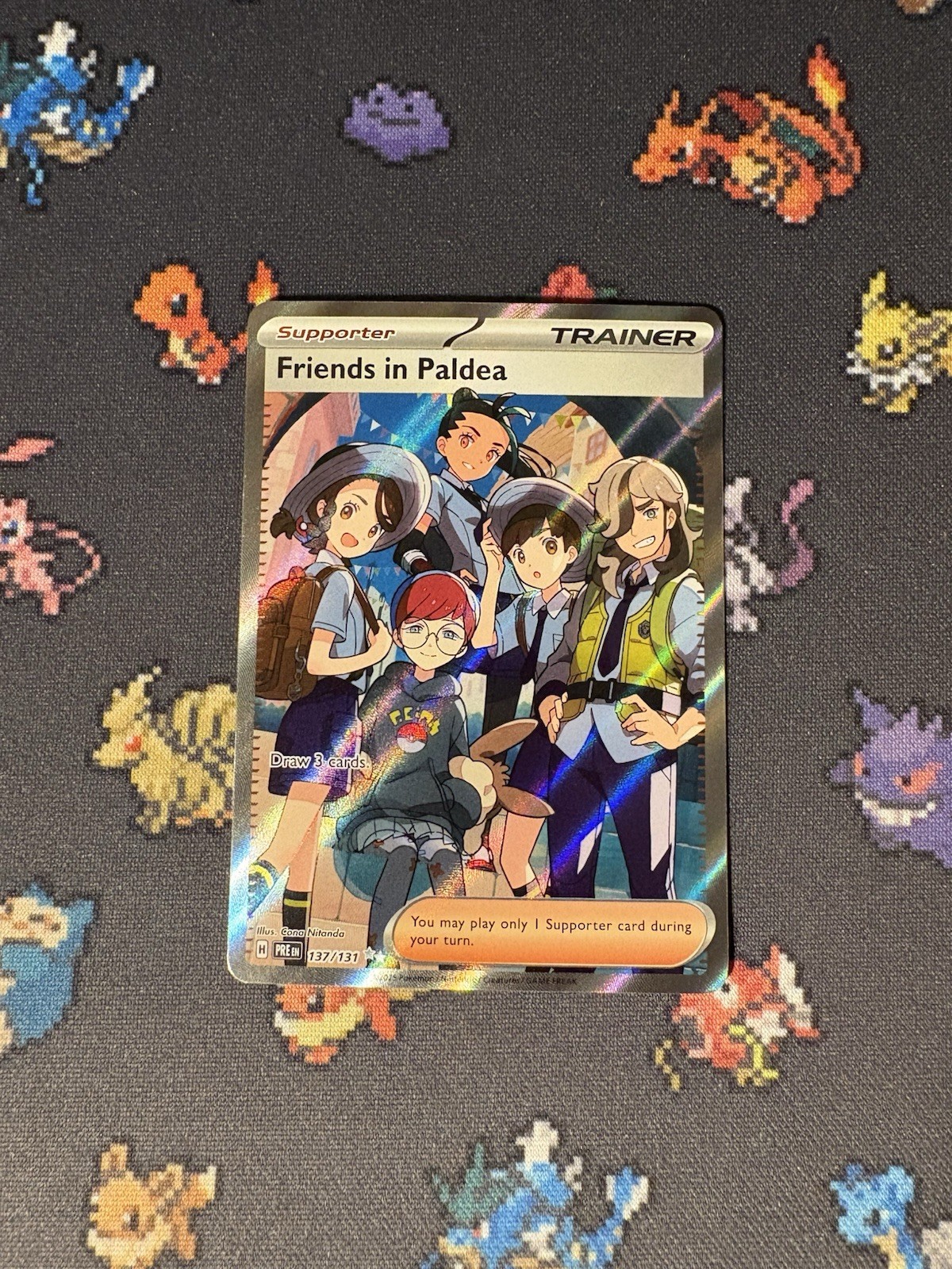 Pokémon Cards Friends In Paldea 137/131 Full Art Prismatic Evolutions - (NM)