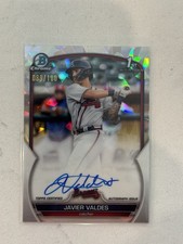 2023 Bowman Chrome 1st Bowman Javier Valdes Atomic Refractor Auto /100 🔥 Braves