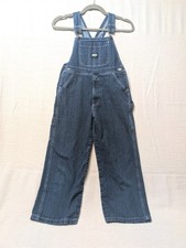 Key Denim Bib Overalls Kids Size 8 Carpenter Dark Blue Workwear 100 Cotton