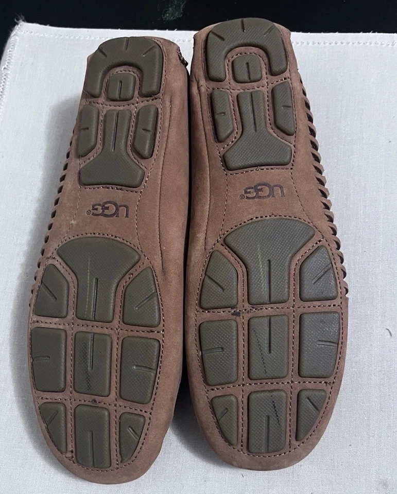 Mocasín para mujer UGG Clary de cuero con doble suela talla 9,5 color castaño EE. UU. Foto 4 de 4
