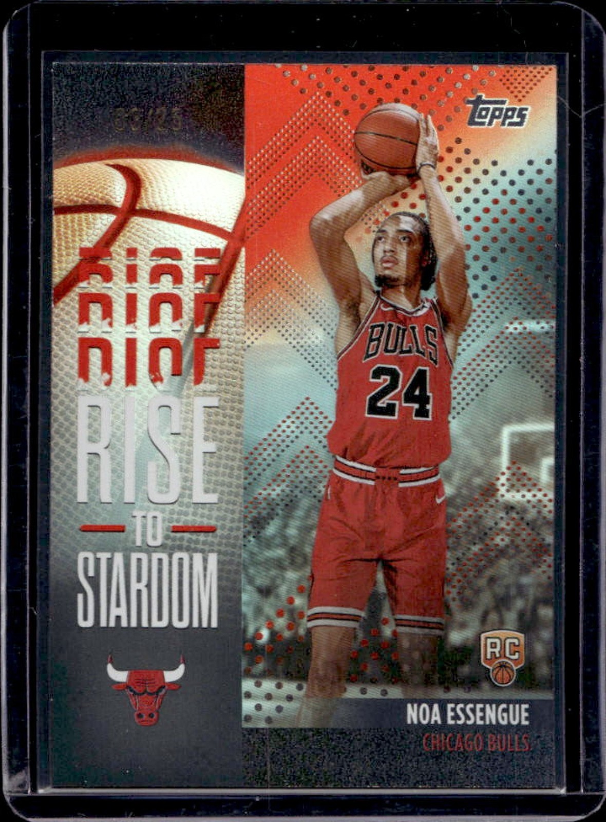 2025-26 Topps Noa Essengue Rise to Stardom RC Orange Rainbow Rookie #3/25 Bulls