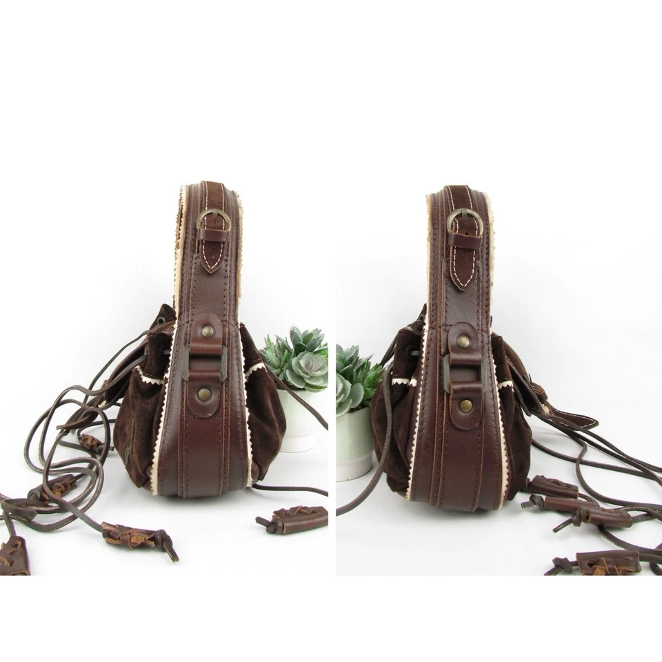 Auténtico bolso de hombro DSQUARED2 vintage de cuero/gamuza Foto 4 de 4