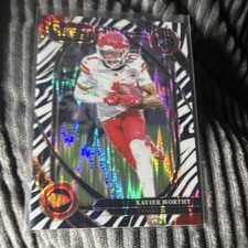 2024 Panini Select Zebra Prizm Xavier Worthy #224 Chiefs Rookie