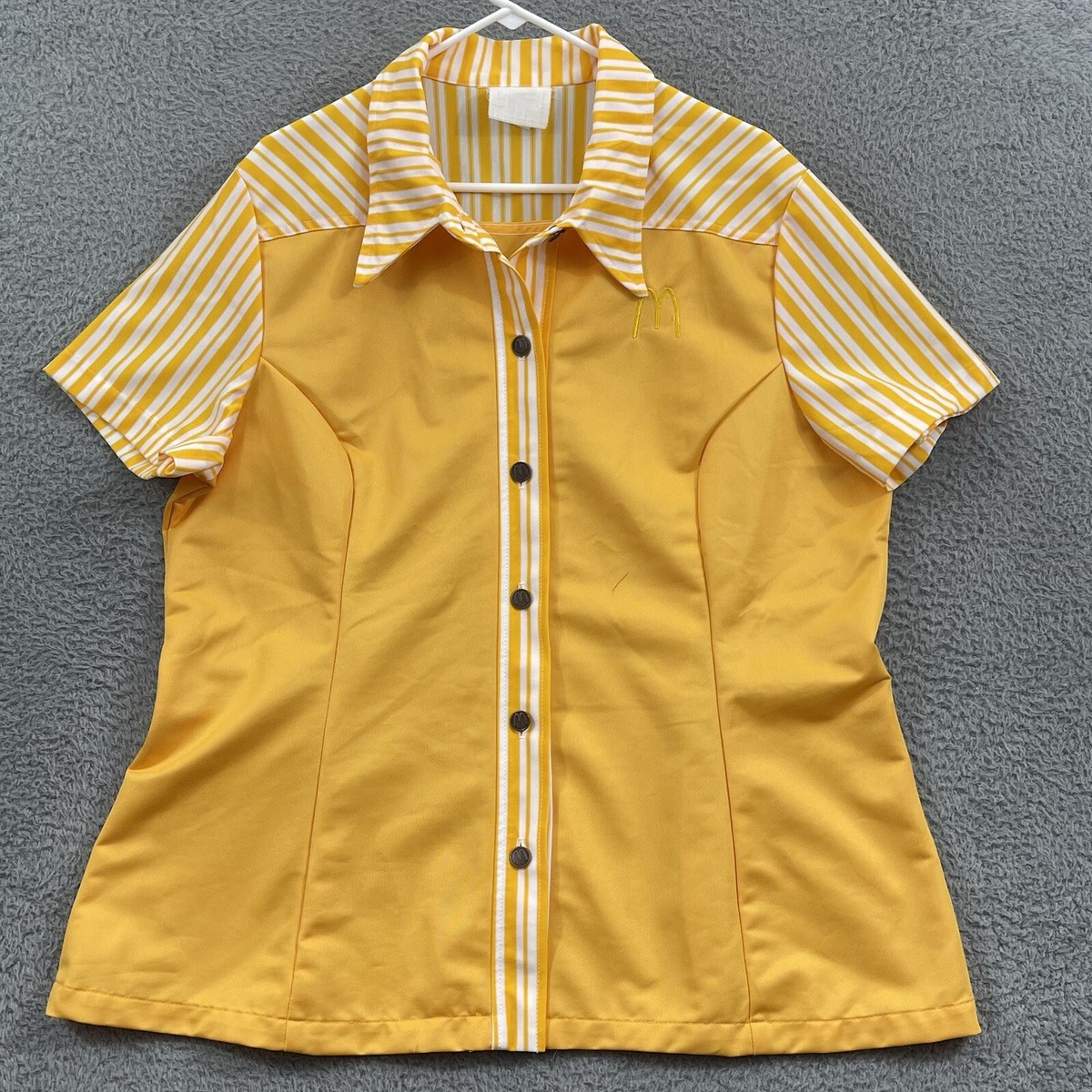 80s McDonald's 1983コピーライト ユニフォーム ポロシャツ Vintage McDonald's Polo Shirt Mens Small Green 1980s Uniform