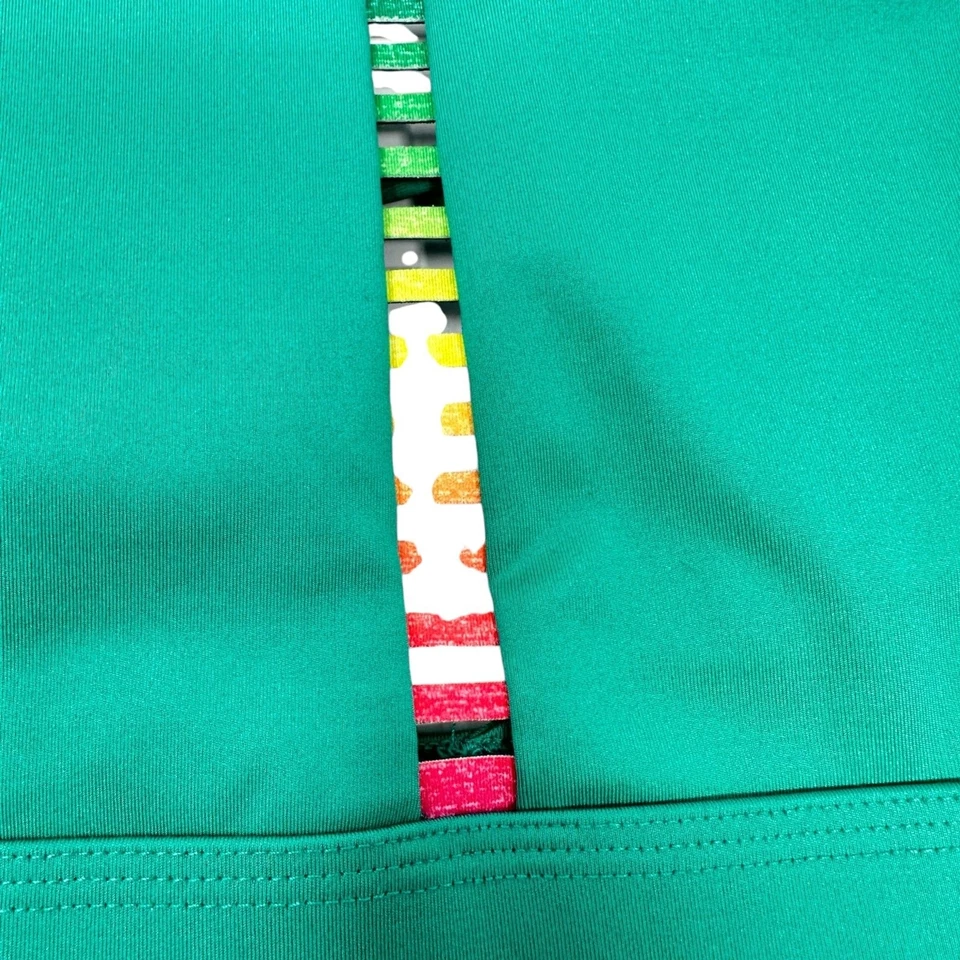 Nike Dri Fit Indy зеленый Rainbow лестница крест сумка нейлона спортивный бюстгальтер XS - Изображение 3 из 4