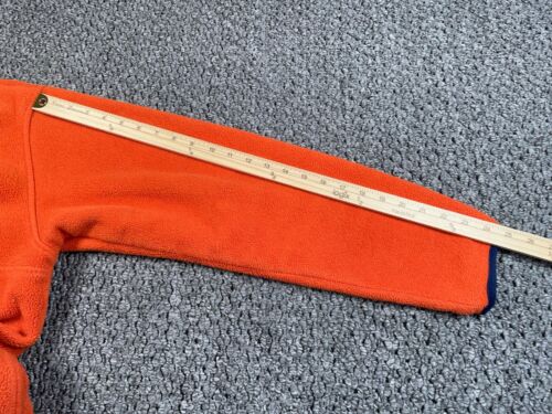 L.L. Bean 1/4 Snap Button Fleece Pullover Adult Medium Orange Jacket - Picture 9 of 14