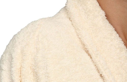 Bata de baño larga de tela de rizo de algodón con grapa para mujeres y hombres unisex para adultos - Imagen 23 de 67