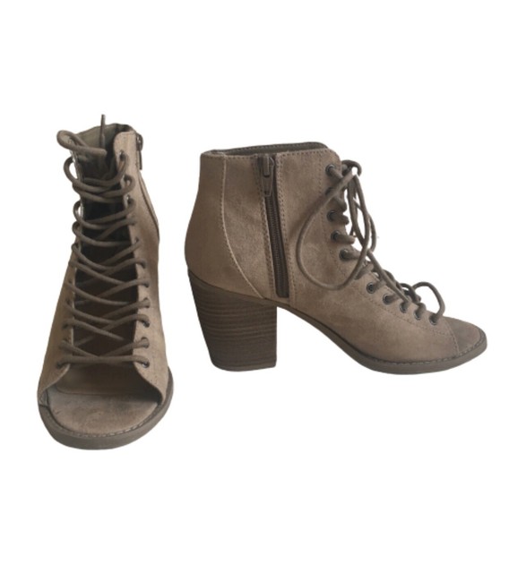 peep toe booties 2 inch heel