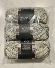 Lot Of 3 - JoAnn K & C Essential 100% Cotton Yarn 3.5oz/180yd Cliff Side NEW