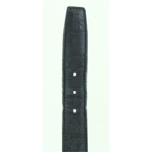 Gucci Man's 20mm Black Genuine Leather 