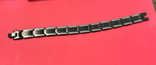 Schwarzes Edelstahl CN Link 7,5"" langes 1/2"" breites beeindruckendes Armband