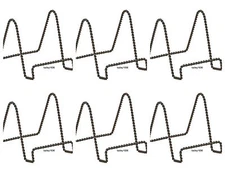 (6)   4" MEDIUM - BLACK DoubleTwisted Wire Plate Photo Display Stand - LOT OF 6