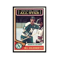 Bill Goldsworthy 1974 Topps #134 Hockey Cards Hockey Card EX